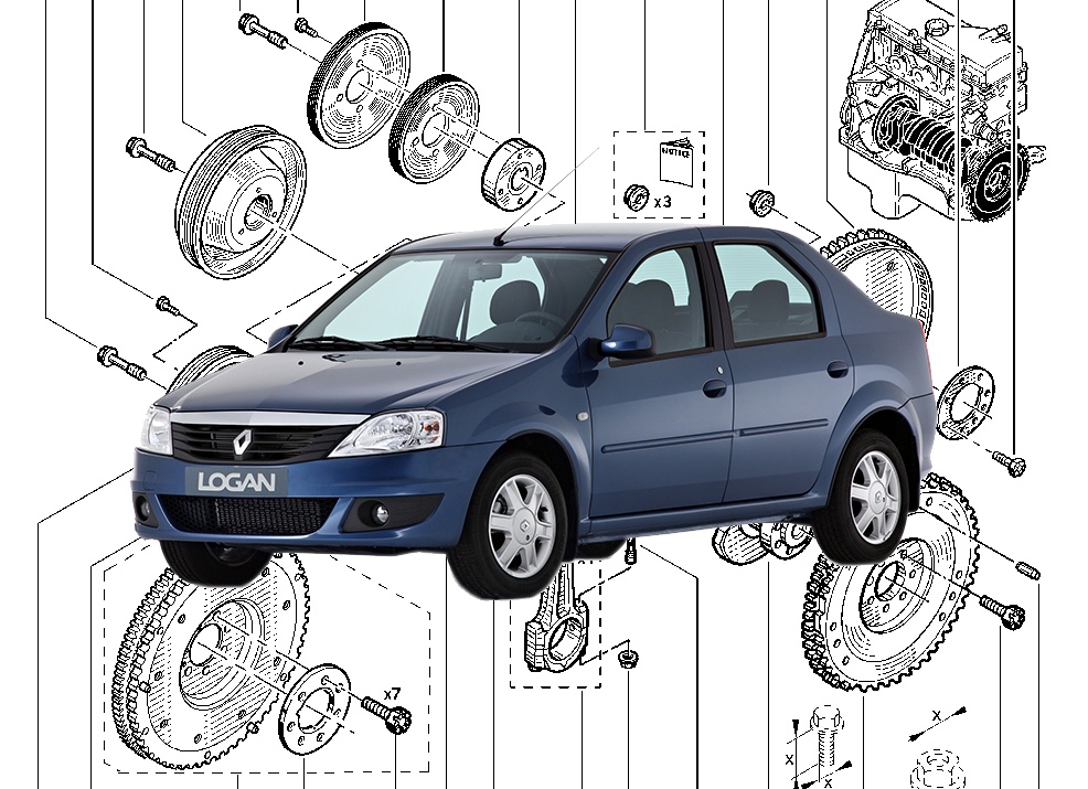 Ремонт двигателя автомобиля Renault Logan | LS0G, LS12, LS0H, LS1Y | 2004-2016 | 1 поколение